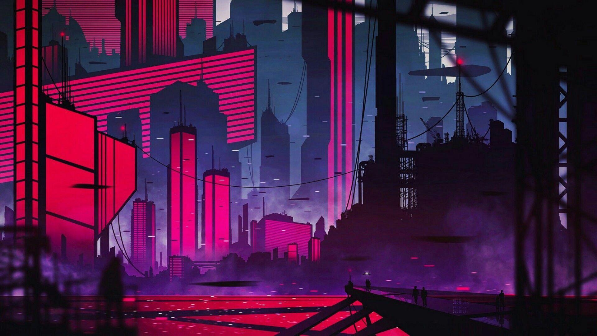 Neon cyberpunk background